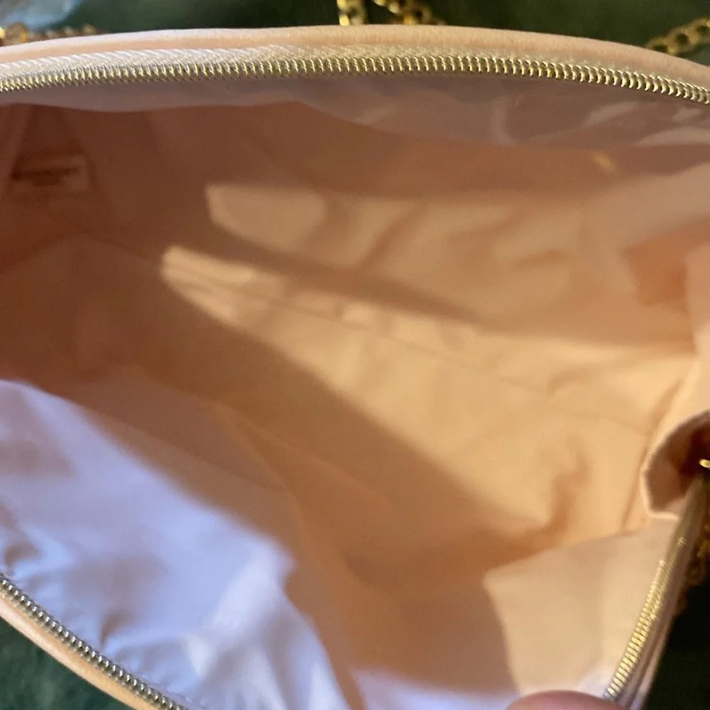 Givenchy Cosmetic Crossbody Purse Handbag Faux Leather Pink Logo NWOT